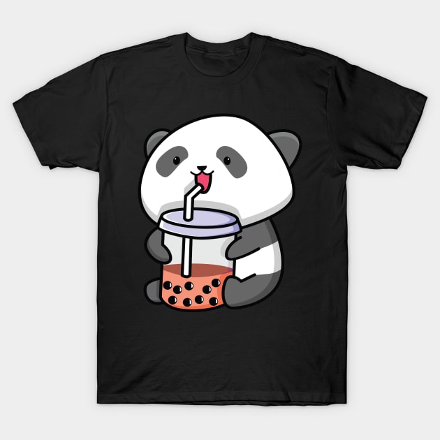 Kawaii Cute Anime Panda Otaku Japanese Bubble Boba Tea Gifts T-Shirt by Flowes